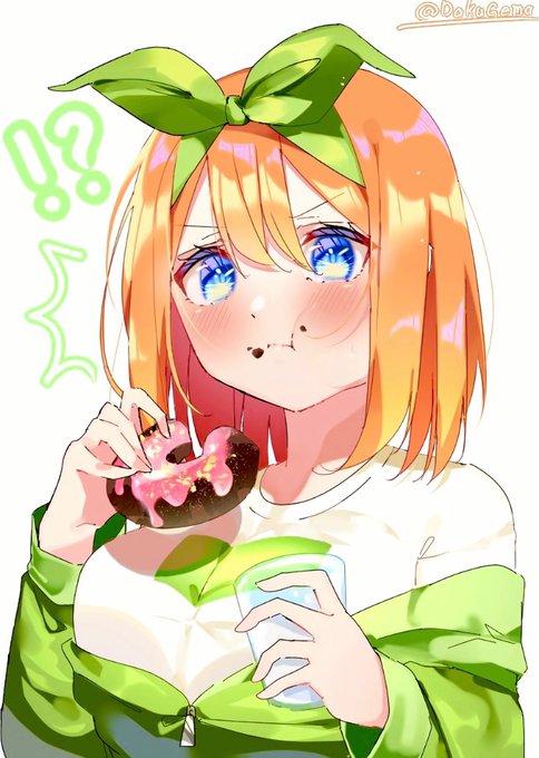 猫鮫@さんがTwitterに投稿した中野四葉(五等分の花嫁)のイラスト。