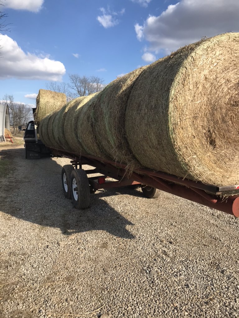 Long hay train, prepping for the next winter weather event in the next few days.