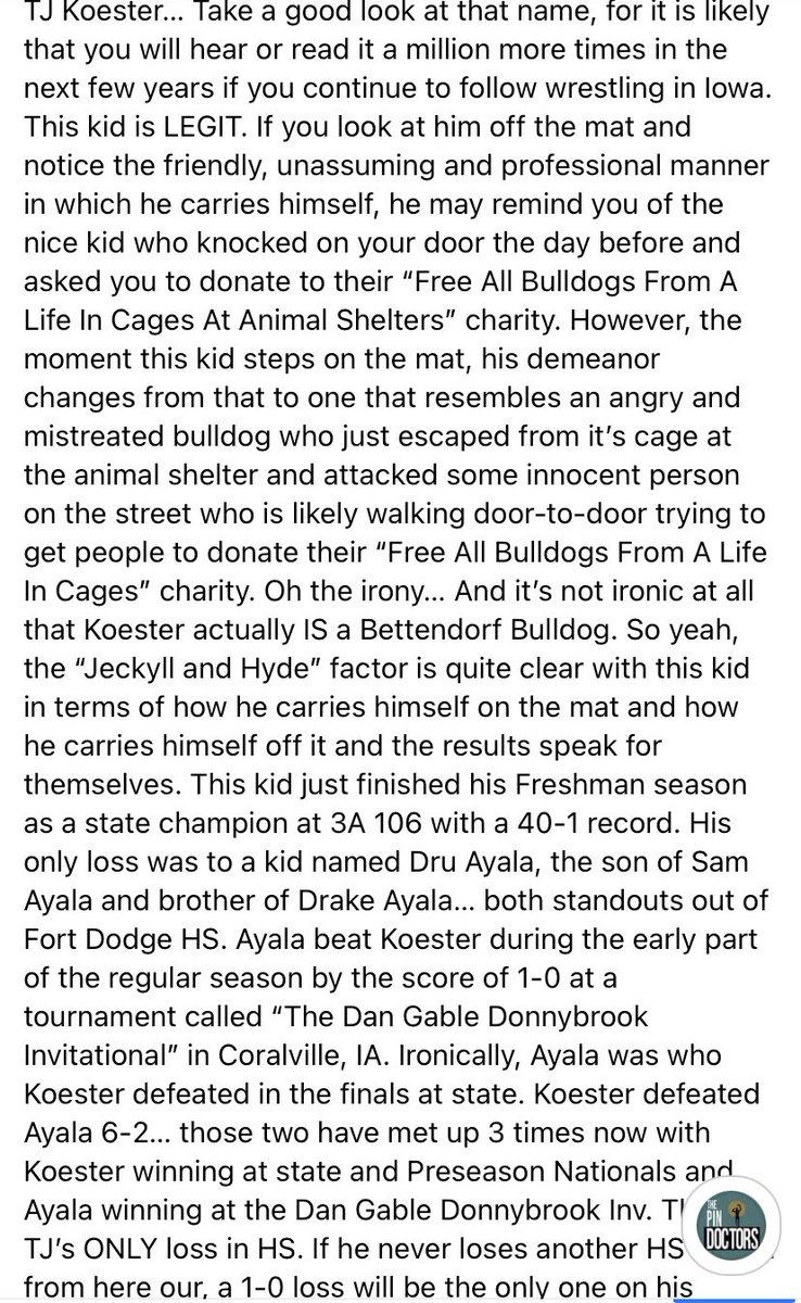 pin_dox's tweet photo. Timothy (TJ) Koester, Bettendorf HS ‘25/Agoge Wrestling Club: A Freshman from Bettendorf who won state and finished with a 40-1 record… yep, kids a 🔨! @BettWrestle @agogewc @brodygrothus @j_skip_ @Jschwarm1 https://t.co/fGc8w01V31
