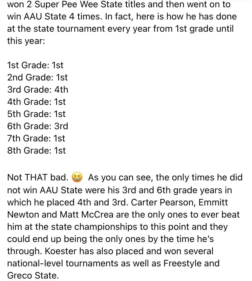 pin_dox's tweet photo. Timothy (TJ) Koester, Bettendorf HS ‘25/Agoge Wrestling Club: A Freshman from Bettendorf who won state and finished with a 40-1 record… yep, kids a 🔨! @BettWrestle @agogewc @brodygrothus @j_skip_ @Jschwarm1 https://t.co/fGc8w01V31