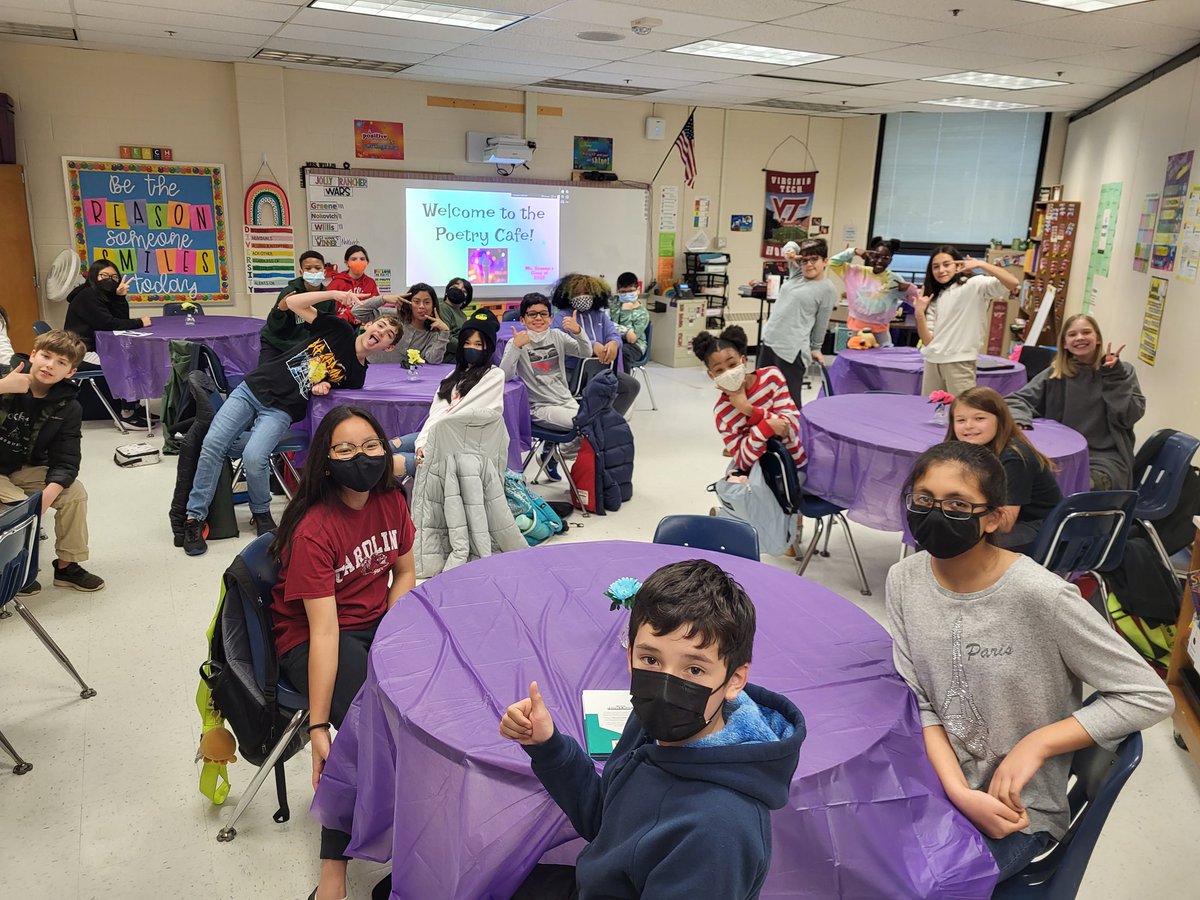 CubRunWillis's tweet photo. 6th grade Poetry Cafe was a success! We laugh, cried, and shared the power of our words with one another. So proud of these kiddos!❤ https://t.co/6gol6Mb5OU