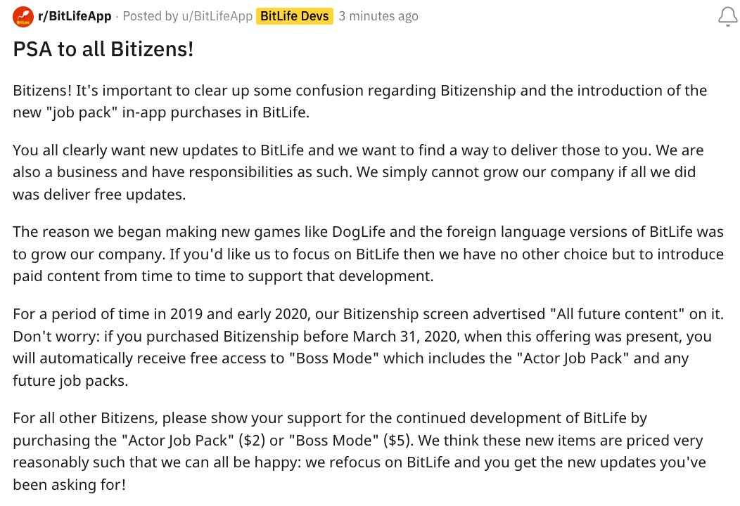 BitLife tweet media