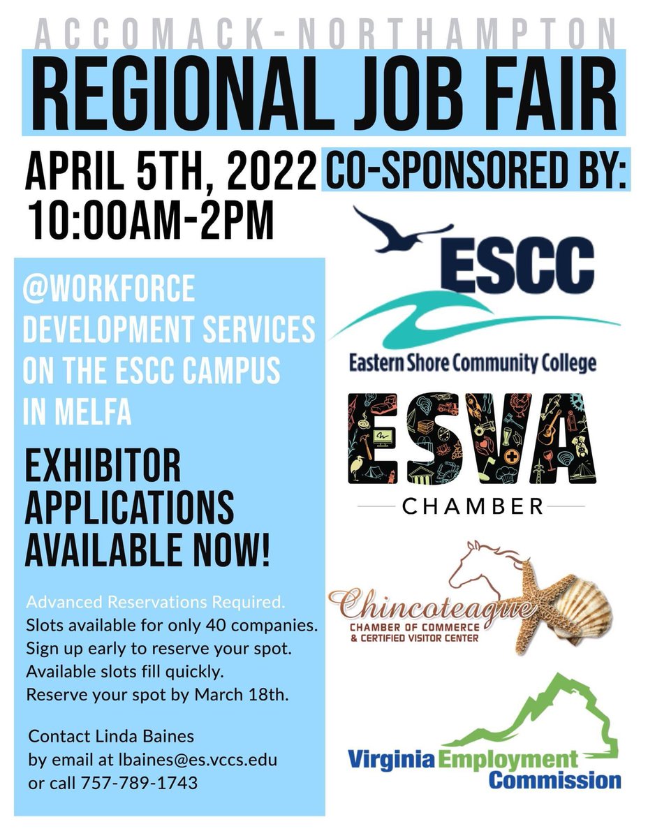 ESCCtweet's tweet photo. The Job Fair is back! https://t.co/WW7PbsS4lR