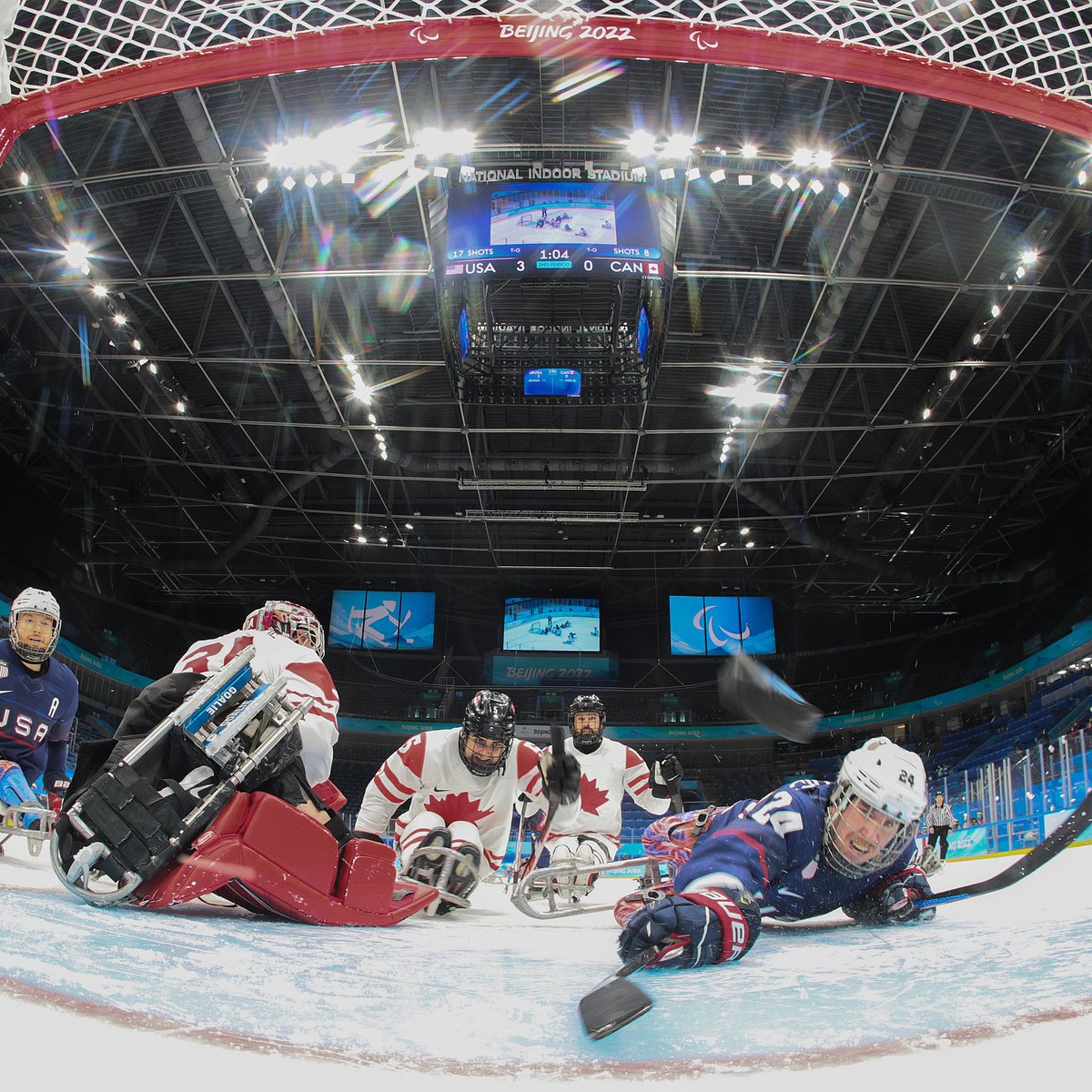 usahockey's tweet photo. It's all about the angles.📸

#WinterParalympics | #TeamUSA🇺🇸 https://t.co/H5fLNiA3uC