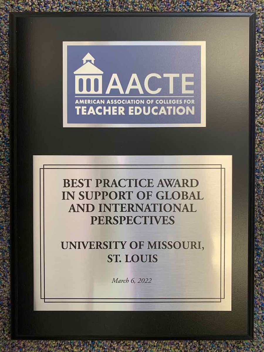 Yip.  <a href="/UMSLCOE/">UMSL College of Education</a> received this award.