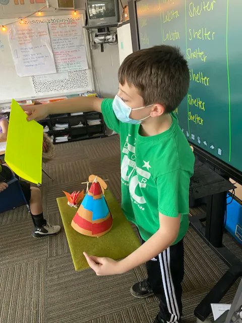 PawsforCougars's tweet photo. Success at CES- 4th Graders ended their last social studies unit by creating an artifact or model that belonged with the Native American Region of their choice AND then taught their class!  Great job! #LearnersTodayLeadersTomorrow https://t.co/YV3AWTjqDK