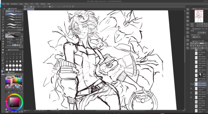 Been meaning to draw Mio since the Xenoblade 3 reveal. Going to try rendering it a bit differently than what I've been doing recently. 