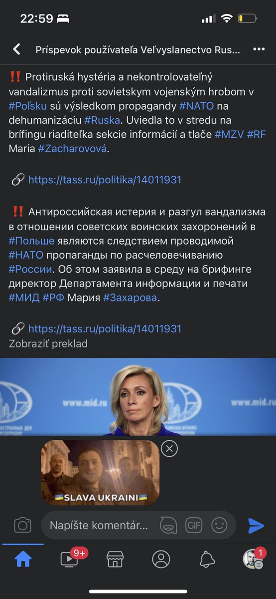 andyabel's tweet photo. Trolling fb ruskeho velvyslanectva na dobru noc: done. https://t.co/Ud2RPqKOR3