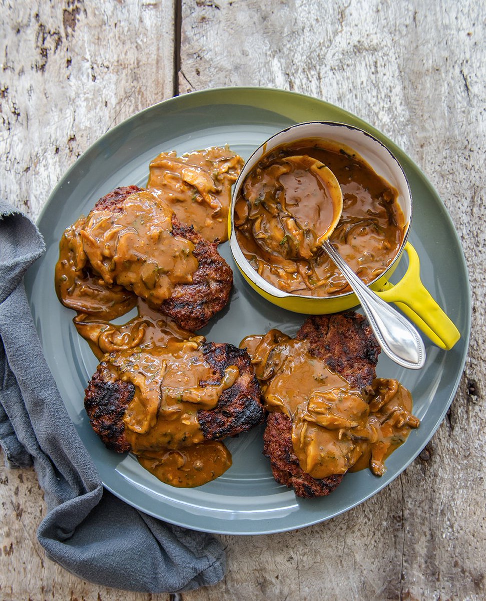 I like to change up this comfort dish, by cooking on the grill to get some char and smoke on the meat. The Shitake Mushroom Gravy also adds a nice earthy, robust flavor to this recipe.⁠ ⁠ #tuffystone #yeti #weber #tyson #recipe #bbq #pitmaster #barbecue