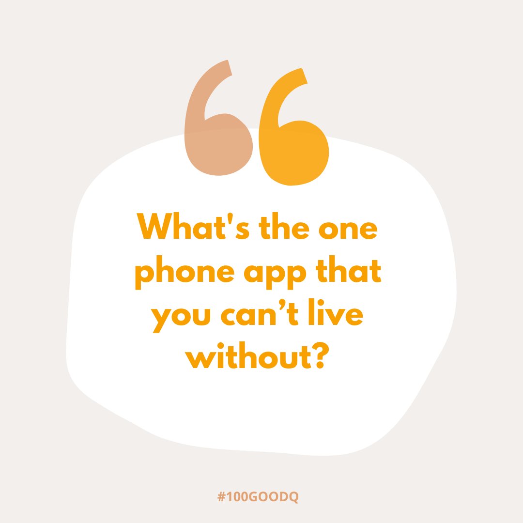 100goodq's tweet photo. Day 1/100 • What is the one phone app that you can’t live without? #100GoodQ https://t.co/2QPN8HQjaR