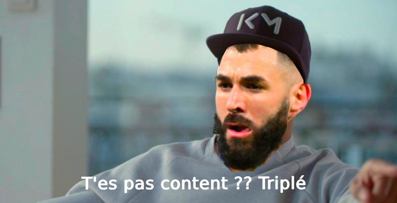AnToitNoeud's tweet photo. T'es pas content ? Triplé ! #RealPSG #KB9 #Mbappe https://t.co/irpsnm6AIO
