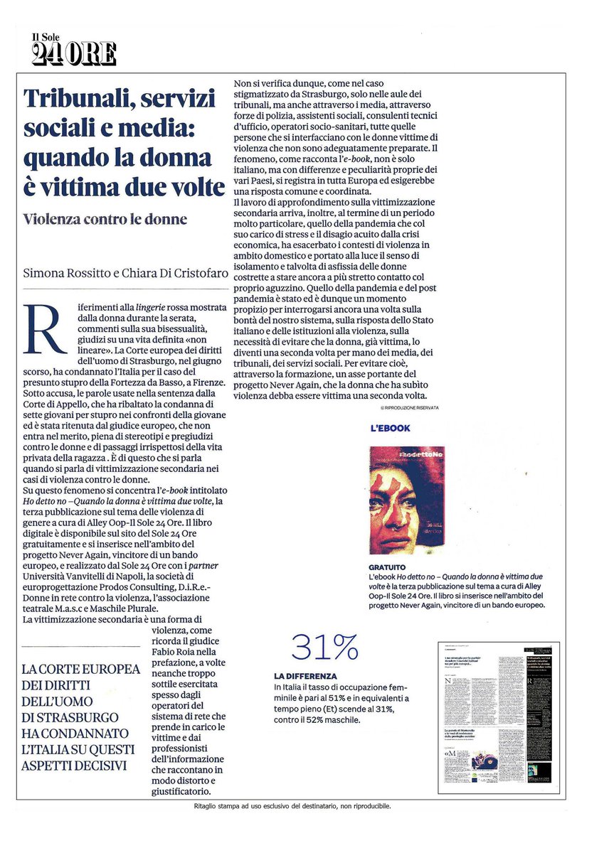Cesvot's tweet photo. Il fenomeno della #vittimizzazionesecondaria ad opera di persone che si interfacciano con le donne vittime di #violenza non adeguatamente preparate, è affrontato in un nuovo #eBook "Ho detto no - Quando la donna è vittima due volte" disponibile sul sito @sole24ore gratuitamente. https://t.co/E6Iim28Pjj