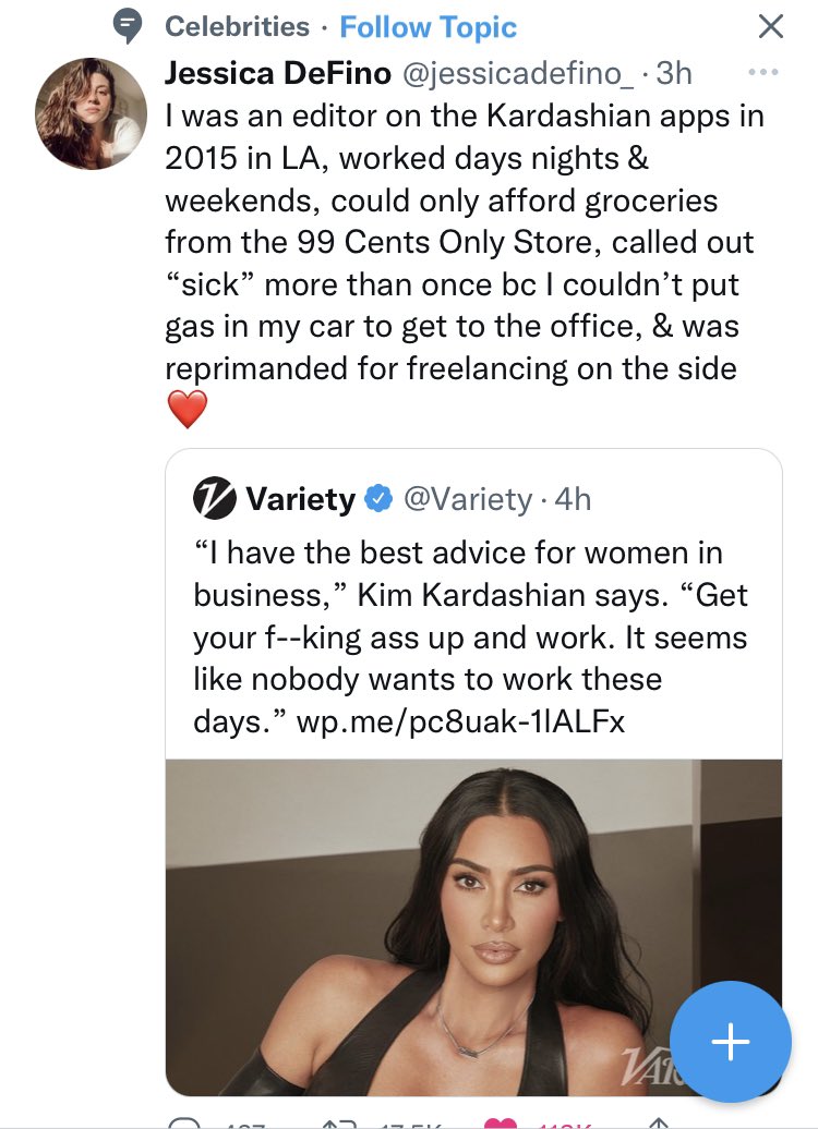 mariwhitehurst1's tweet photo. @DanPriceSeattle @Variety A retweet, from a former freelancer on a KK project- maybe there was not enough trickle down ? https://t.co/Qh8igzZttY