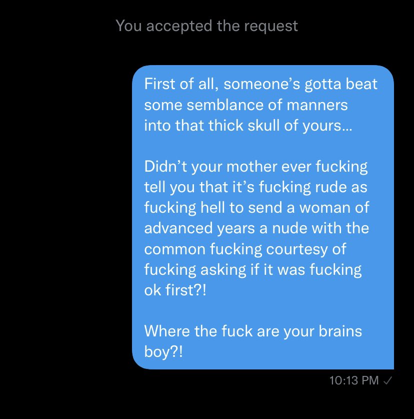JulietWinters56's tweet photo. Do not, under any goddamn circumstances, fucking do this, I will not tolerate these messages and I will put your ass on blast. https://t.co/FbMUo9jhHh