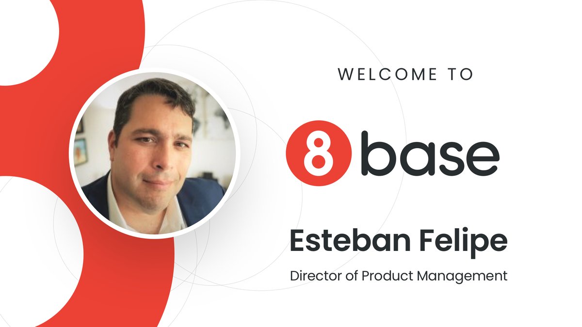8base's tweet photo. Welcome to Team 8base, Esteban! His experience with products for #developers and highly technical users is critical for @8base as we aim to help devs be more efficient and non-technical #founders more successful. 

#MiamiTech #jobs #hiring #team  https://t.co/LL6yK13pKW https://t.co/j7vsHb3SIq
