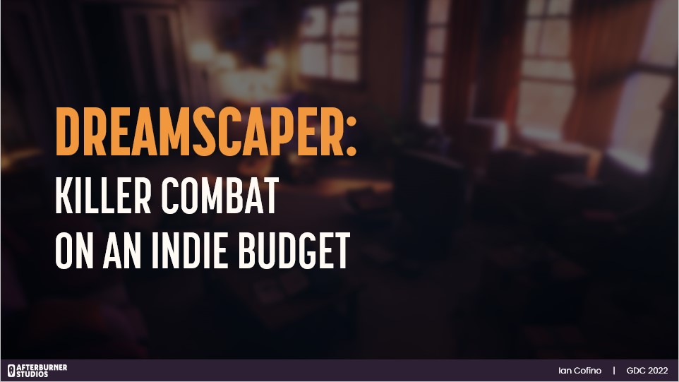 Just two weeks until #GDC22! Catch my talk on the 23rd at 9AM. I'll be breaking down <a href="/DreamscaperGame/">Follow @AfterburnerDevs</a> and how to create satisfying combat with limited resources. Come say hello!