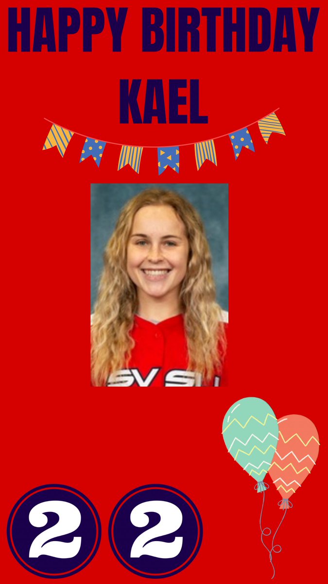 SVSU_Softball's tweet photo. Happy Birthday to our favorite Canadian, Kael!! Have a great day❤️🎊🎉 https://t.co/lyjScrQW1w