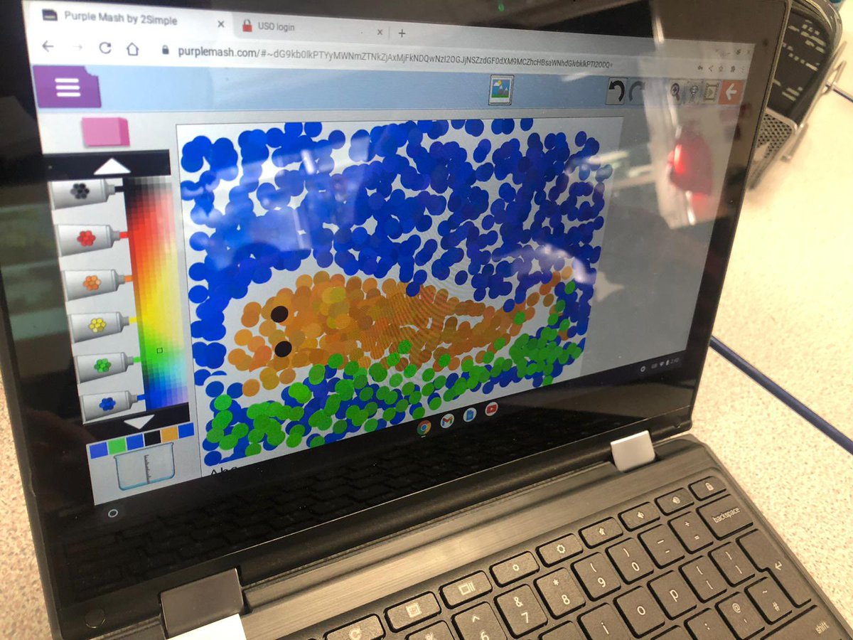 HPS_LowerSchool's tweet photo. Y2 have been busy creating pictures on purple mash using pointillism. #INSPIRE #HaslemereCurriculum #PrimaryComputing #pointillism @purpleMash https://t.co/QAu8yLHxBF