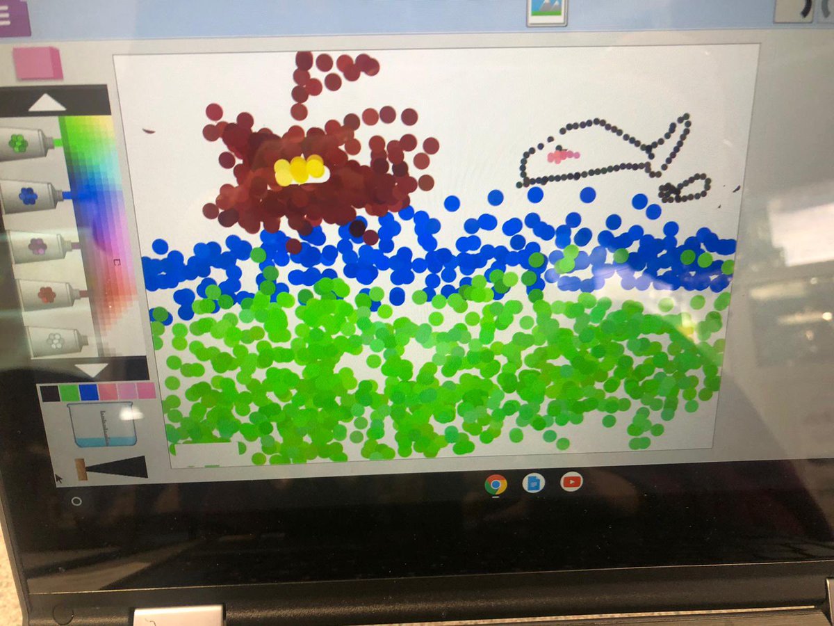 HPS_LowerSchool's tweet photo. Y2 have been busy creating pictures on purple mash using pointillism. #INSPIRE #HaslemereCurriculum #PrimaryComputing #pointillism @purpleMash https://t.co/QAu8yLHxBF