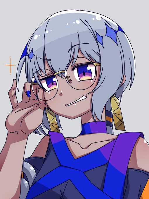 #絵bosi 
丸メガネ烏星さん 