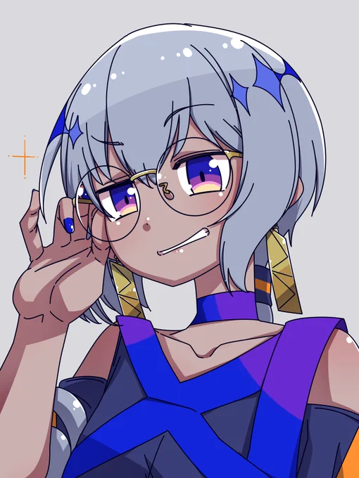 #絵bosi 
丸メガネ烏星さん 
