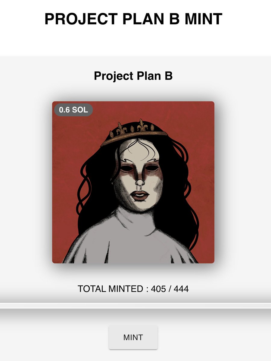 Project "Plan B" | SOLD OUT tweet media