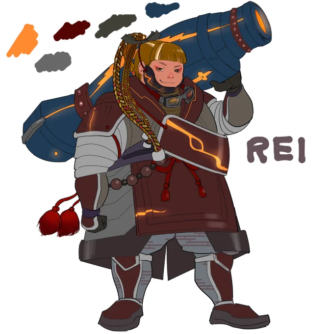 Rei character designs for Kamigawa: A Visual Novel. :) 