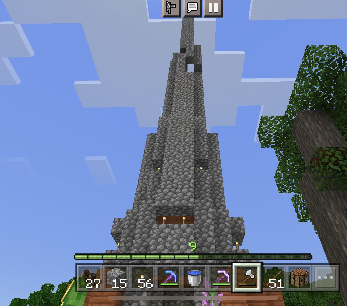はるこ マイクラ建築 せっかく写真撮ったから載せてみるv スマホ版でやってます サバイバル ピースモードでお散歩しまくるのが好きです 最近グロウベリーの洞窟見つけた時は感激しました あと集めた資材でひたらすら建築 T Co D2hfftredv