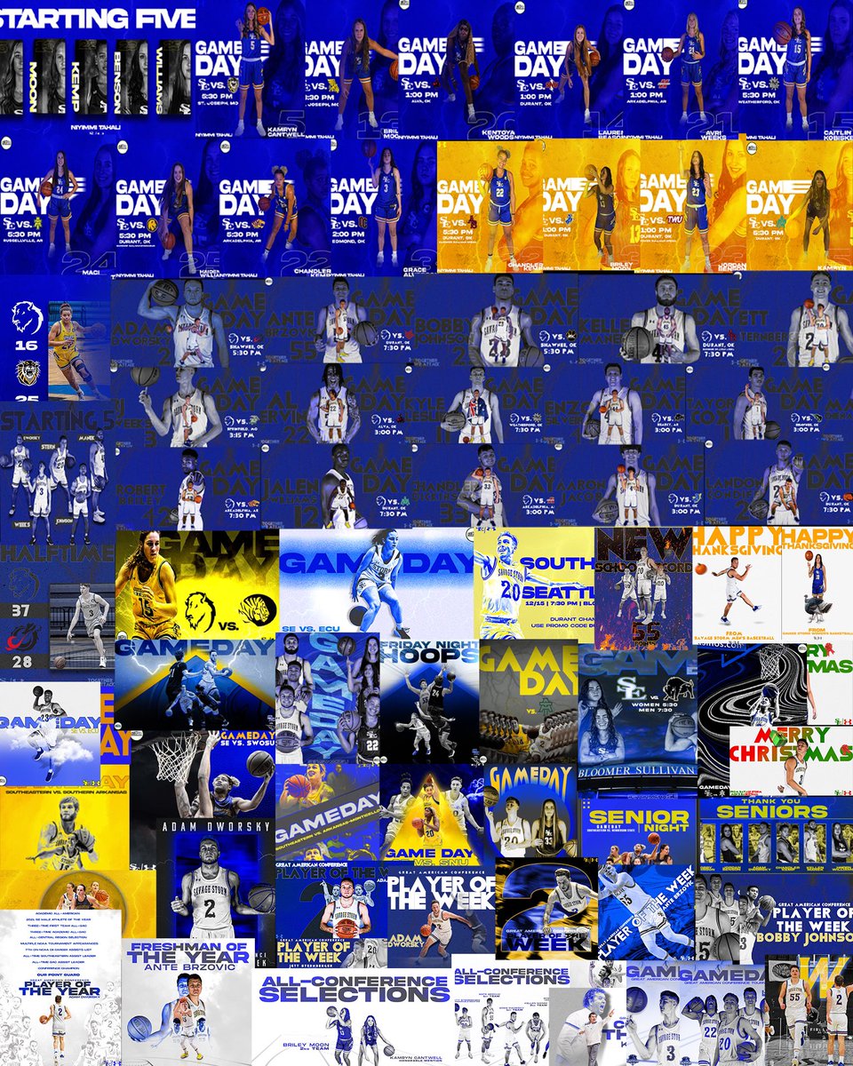 TheJpJohnson's tweet photo. Seasons worth of graphic work for @SavageStormMBB & @SavageStormWBB β https://t.co/9nwKPBnkj7