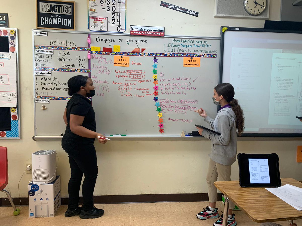 ShenandoahMS's tweet photo. Students in Ms. Midence's math classes  are working  hard in preparation for the FSA! Here is her 4th period solving math problems from the priority standards. How many days are left? Are you ready? Let's do this!  #SMSMath @MDCPS @MDCPSCentral @SuptDotres @miamimagnets https://t.co/MitkhMinnD