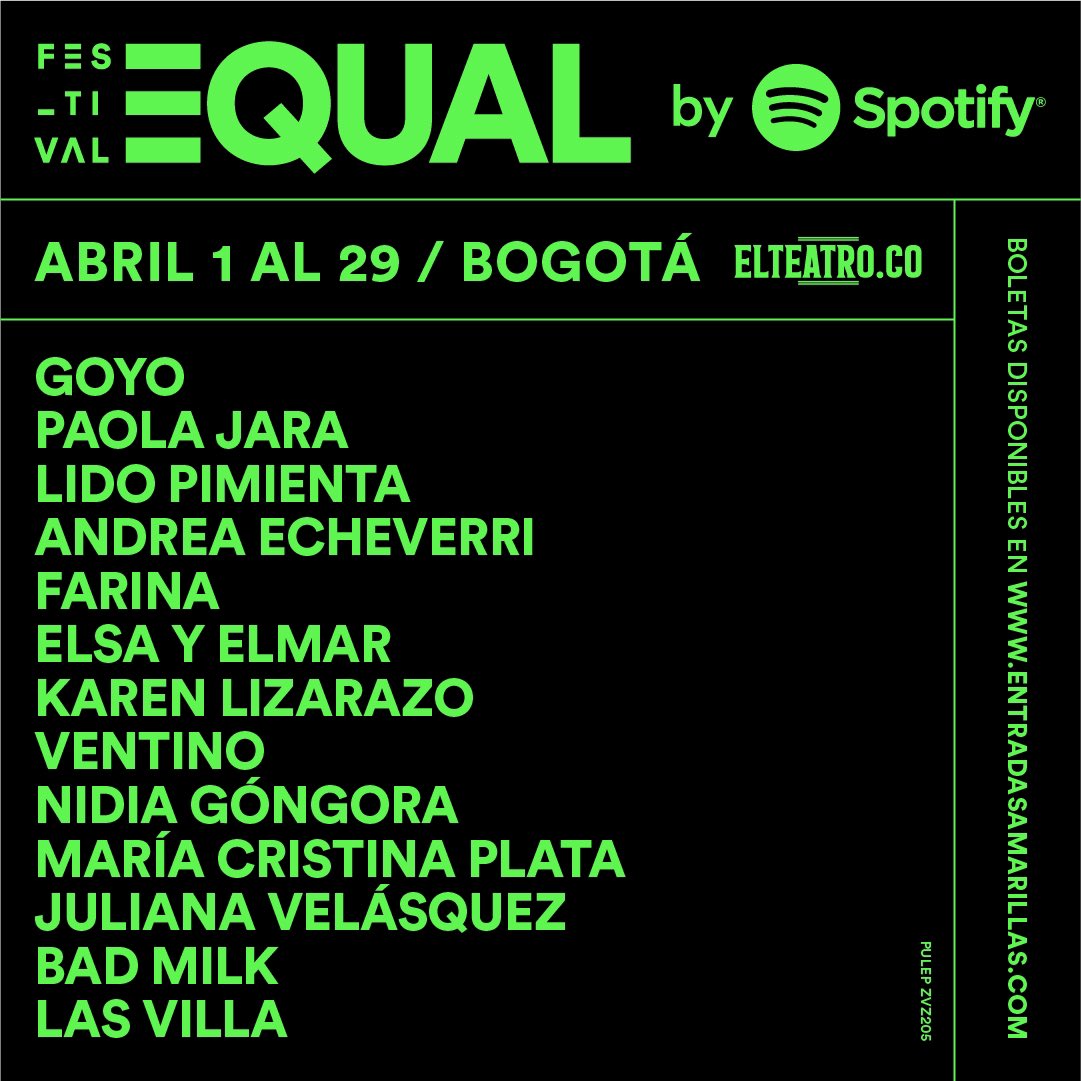 WestWoodEntt's tweet image. ¡No se pierdan a @Ventinoficial y @Lasvillaoficial en el Festival Equal de @SpotifyColombia! 💚

open.spotify.com/playlist/37i9d…