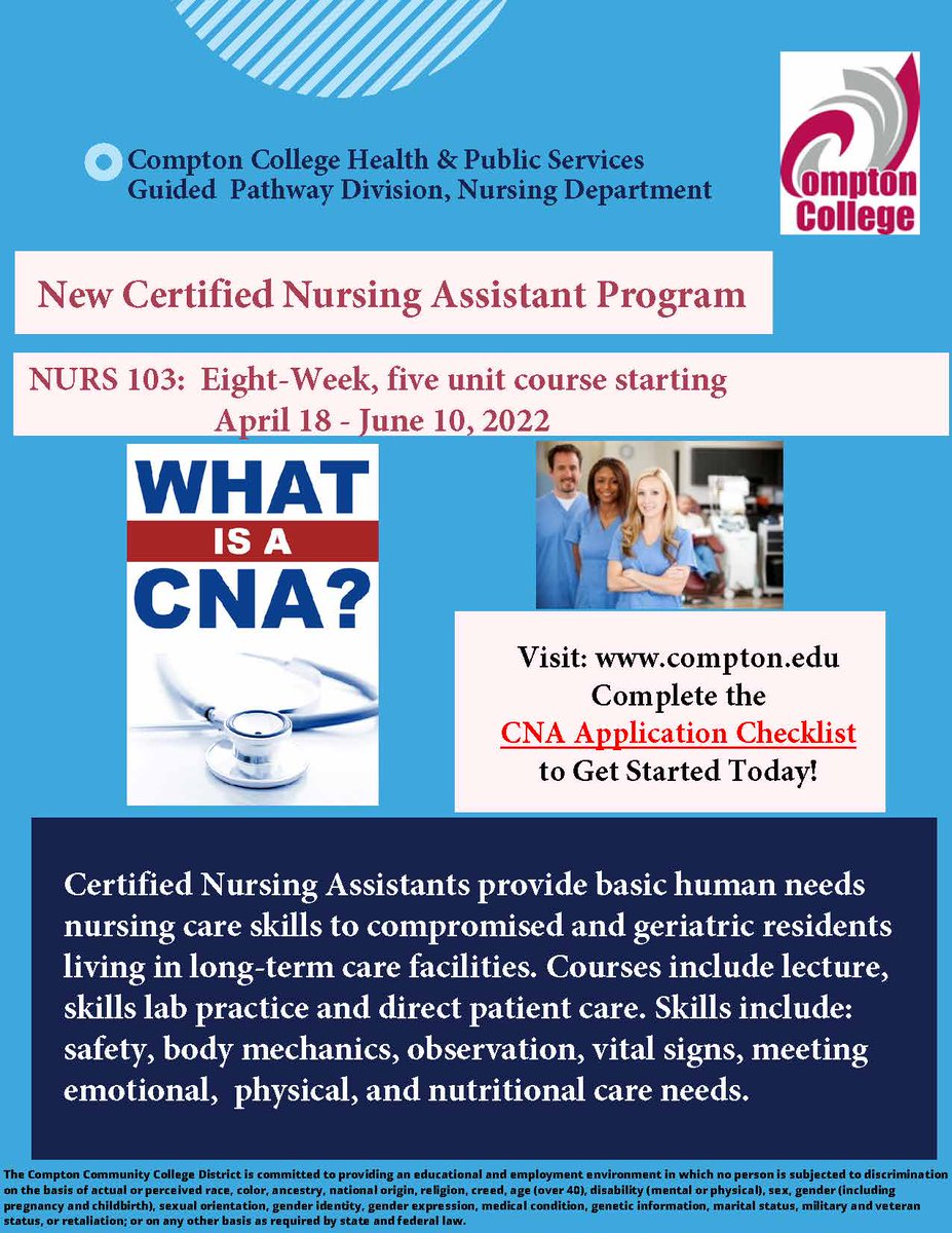 Lynell_Wiggins's tweet photo. Begin your career in the healthcare field today! Low to no-cost program. Classroom lecture and in-person lab experience gained in a clinical setting. Complete your application at https://t.co/f2W5xcEjRG today. https://t.co/auFWyMkd1m