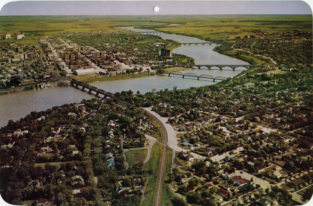 I love this giant postcard from the Howdy McPhail fonds (MG402), but it also makes my head hurt. This is not the Saskatoon I am used too!
Find more incredible photos at our Howdy McPhail site. mcphail.library.usask.ca