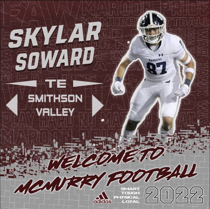 Skylar Soward (@sowardskylar) on Twitter photo Blessed to announce my commitment to McMurry University <a href="/SV_RangerFB/">SV Ranger Football</a> <a href="/T0NYTREVIN0/">Tony Treviño</a> @CoachGarciaMCM @CoachNealMCM Blessed to announce my commitment to McMurry University <a href="/SV_RangerFB/">SV Ranger Football</a> <a href="/T0NYTREVIN0/">Tony Treviño</a> @CoachGarciaMCM @CoachNealMCM