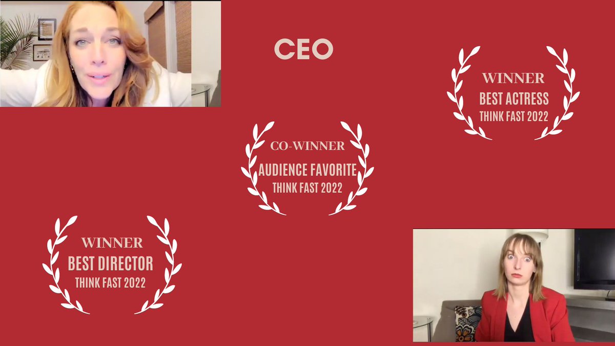 JennyLynBader's tweet photo. Thank you ThinkFast for including my short play CEO in your lineup @TheTheaterProj and for the love! We won 3 awards in 10 min 13 secs that's an award every 3:24! #newplay #10minplay starring @KatieGoodman & @bridgetroseperrotta dir. #juliekramer https://t.co/T69DTmzPgI