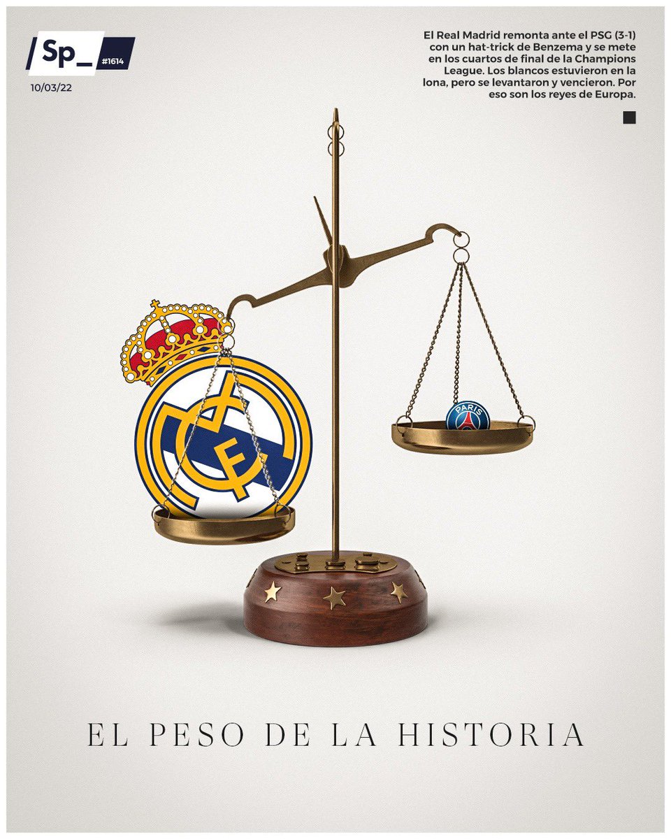 En Europa la historia pesa y el Real Madrid es el rey. #PortadaSp_