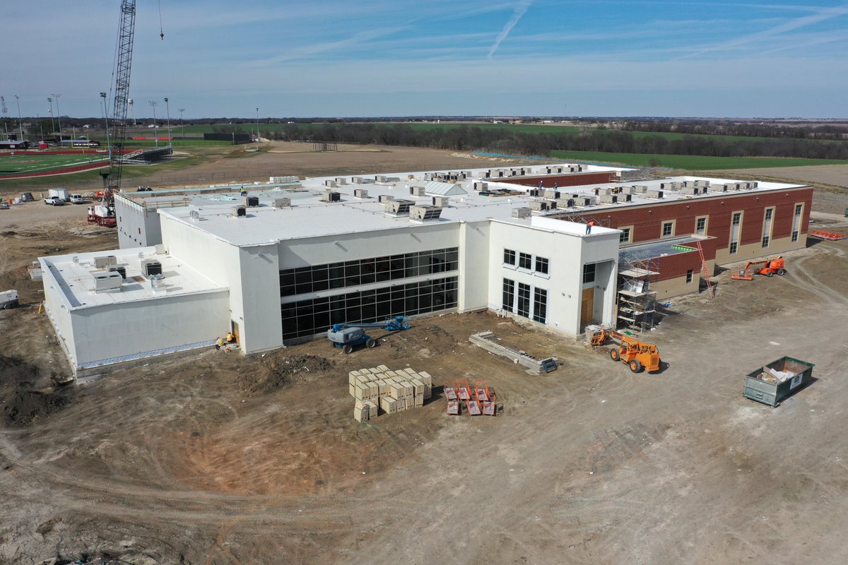 jackson_c84's tweet photo. Tile, interior finishes, and ceiling grids are currently in progress.  Drywall, and MEP trades are finishing up rough-in. Exterior masonry is ongoing and will be completed in a couple of weeks. Final grading, concrete, and landscaping will begin soon. 

@WestISD https://t.co/7q6xpWzs8G