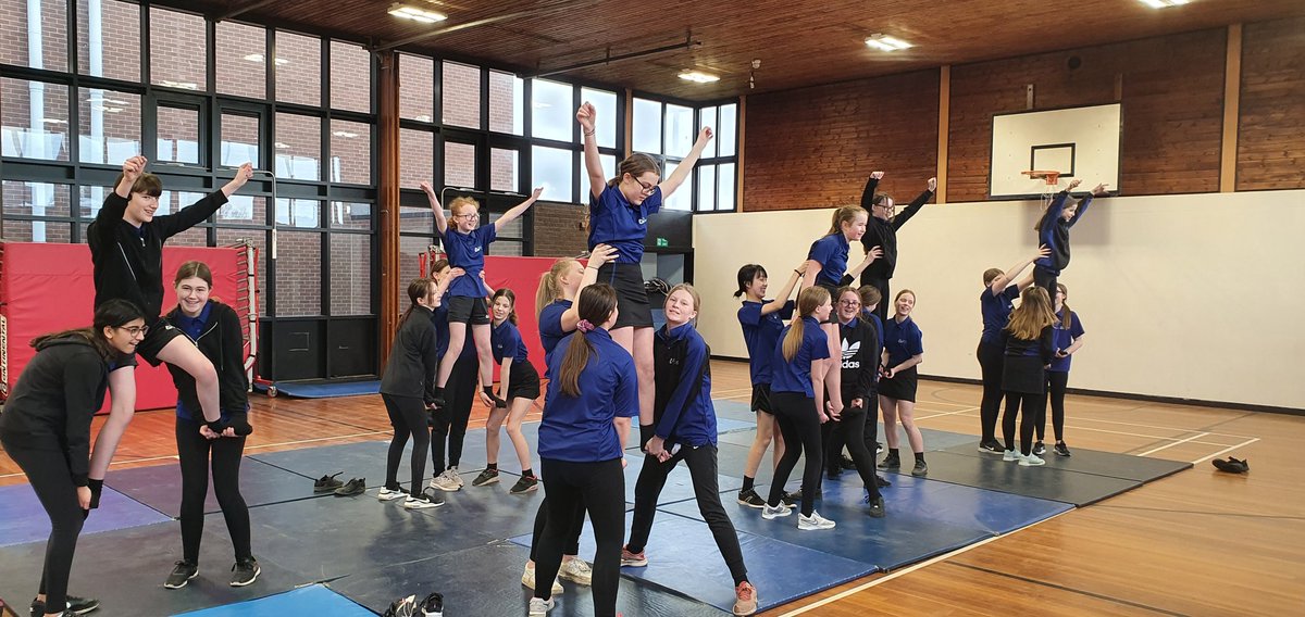 More cheerleading action with Year 8 this morning. Thank you <a href="/whiterosecheer1/">White Rose Cheer</a> &amp; coach Helena for a great morning taster session🤩
