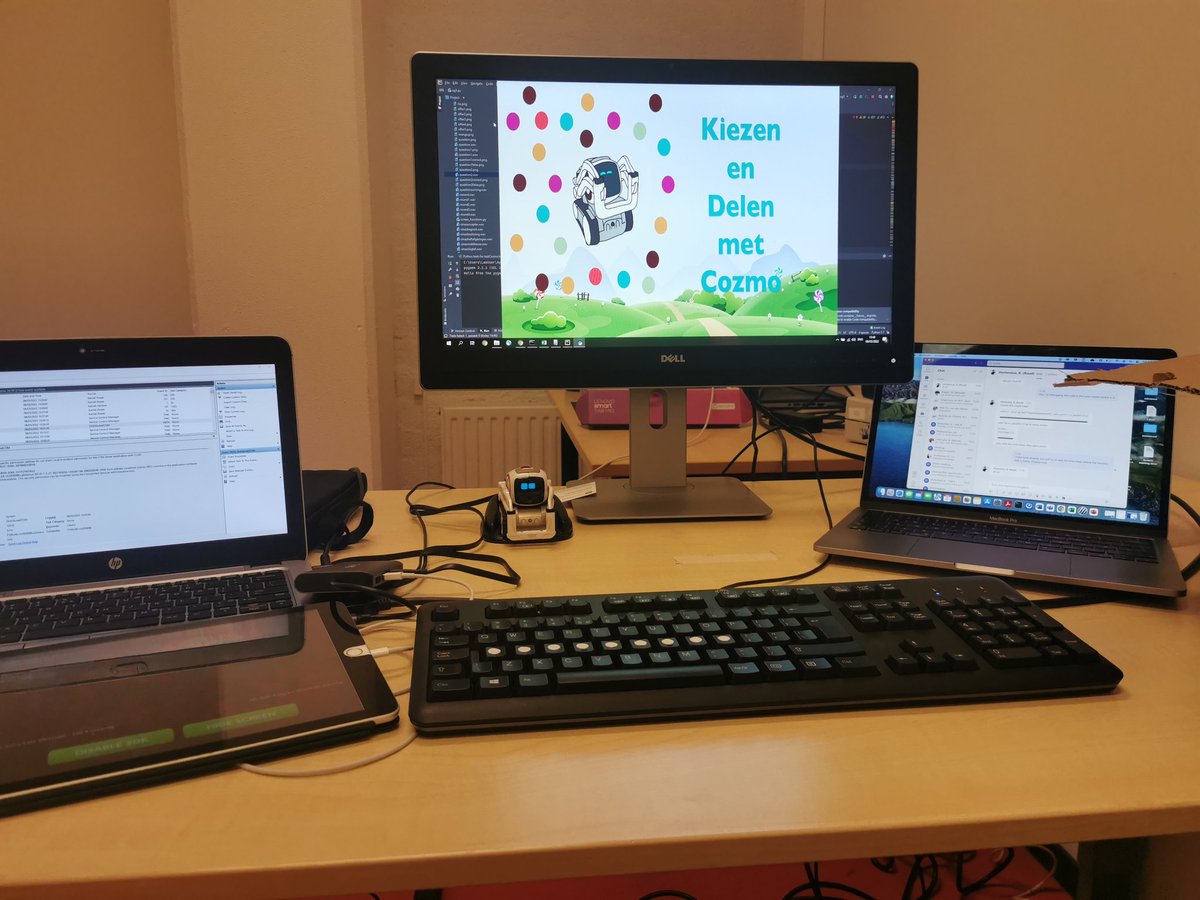 LucaLeisten's tweet photo. Final preparations for my data collection next week. I will take #cozmo and #clicbot to schools and test 120 children on reciprocity and relationship formation with a #robot 🤖 Really cool stuff to come! #HRI #AcademicTwitter #Thesis #CRI https://t.co/5tLJOnUxYL
