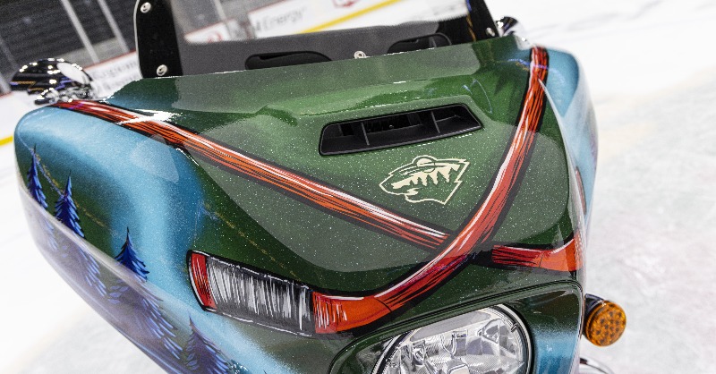 mnwild's tweet photo. What a WILD ride! ⚡️🏍️

Enter to win this incredible @indianmotocycle Chieftain Limited, hand painted by @adamturman.

#mnwild x @PolarisInc