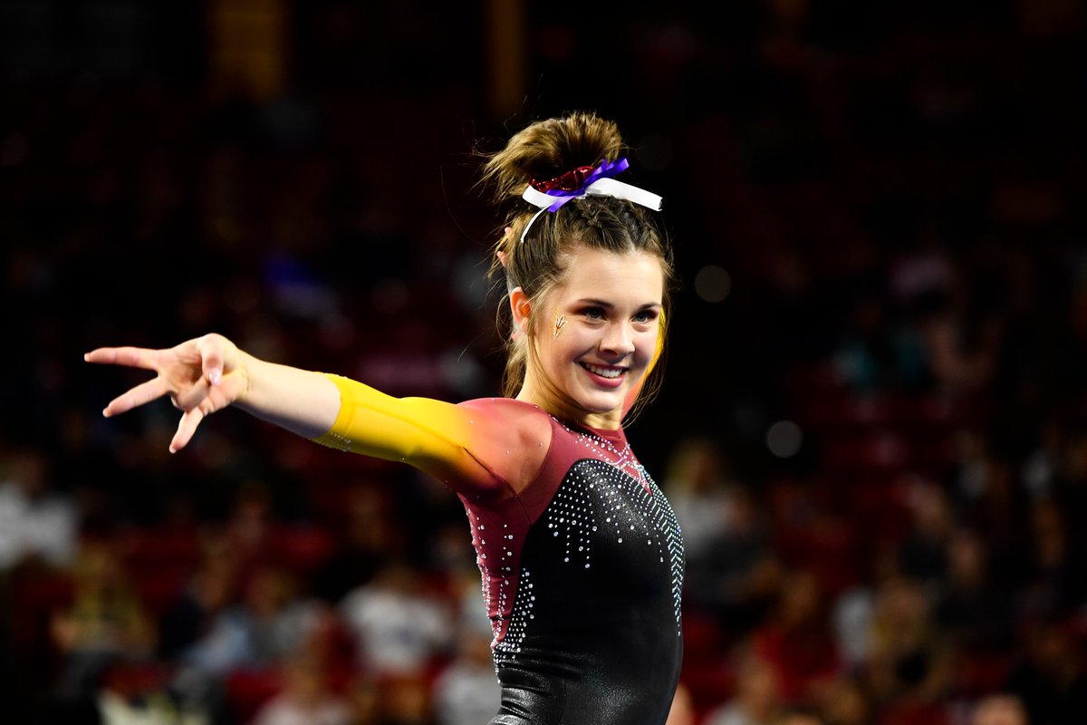 SunDevilGym's tweet photo. Megan Thompson 🔱

Our final senior has been with us for three seasons. She has been our steady leadoff on beam and has competed on floor as well. Thank you for everything, @megan__rose00! 💛 https://t.co/9n8V9aAzfp
