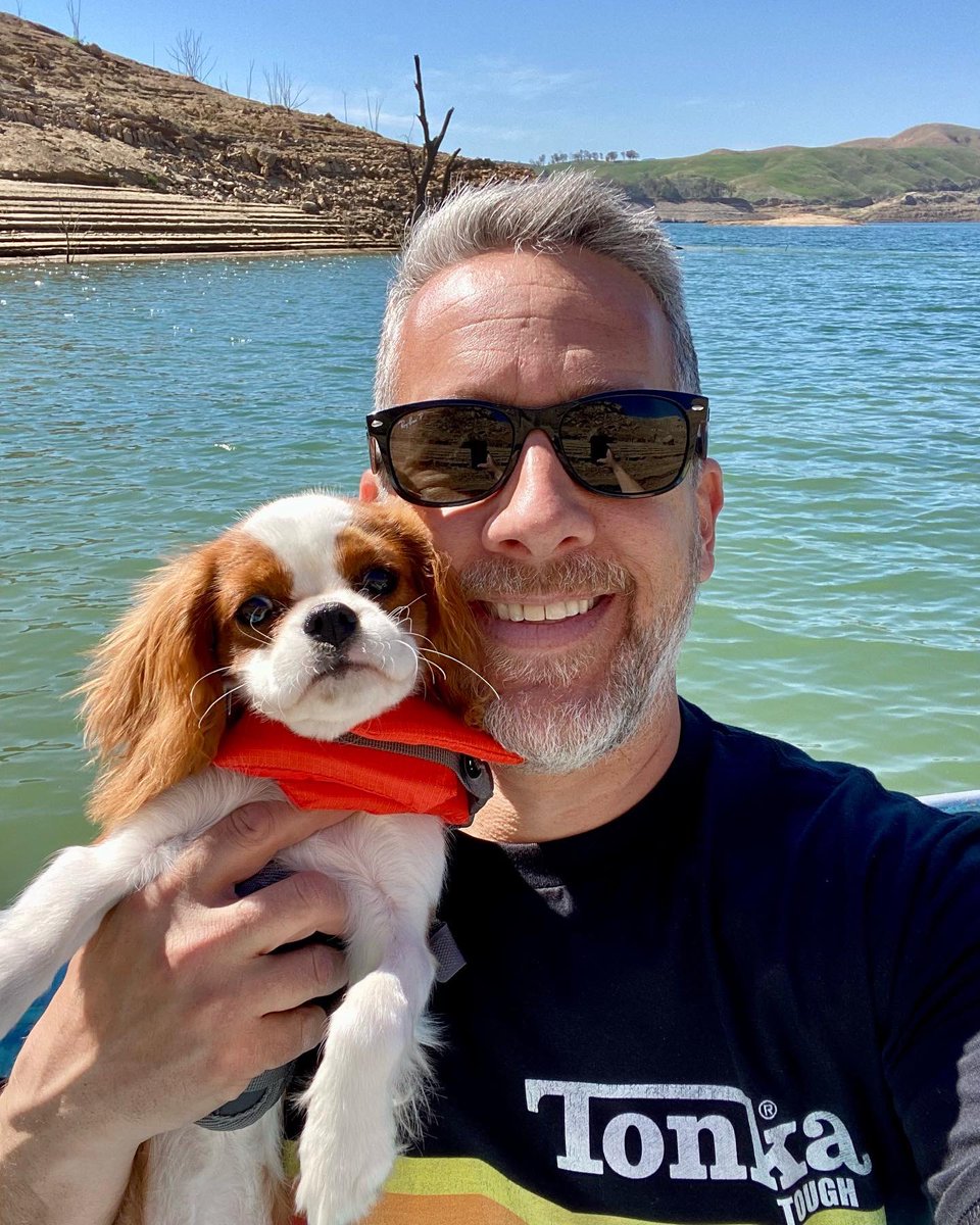 ryansickler's tweet photo. I turned 49 yesterday. Most days I still feel like a kid. My back, my knees, my eyes &amp; my left elbow don’t agree but I’m healthy and I’m here so I said f🤬ck it. Rented a boat and took the dog fishin! Thank all y’all for the birthday love! I’m grateful! #gonefishin https://t.co/f2AHoGxhoV