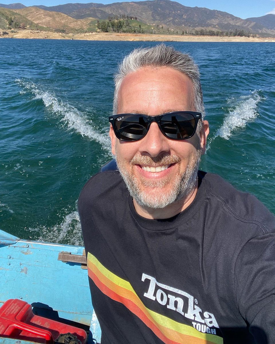 ryansickler's tweet photo. I turned 49 yesterday. Most days I still feel like a kid. My back, my knees, my eyes &amp; my left elbow don’t agree but I’m healthy and I’m here so I said f🤬ck it. Rented a boat and took the dog fishin! Thank all y’all for the birthday love! I’m grateful! #gonefishin https://t.co/f2AHoGxhoV