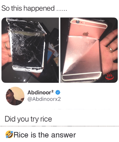 😂! Rice won't work but WarrantyLife.com will. Accidents happen get protection today so you don't get stuck with the bill. 🤩

smartphone #redmi #phone #samsung #brokenscreen #note20 #iphone #mobilephone #huawei #mobilefun #android #oppo #iphone8 #teamandroid