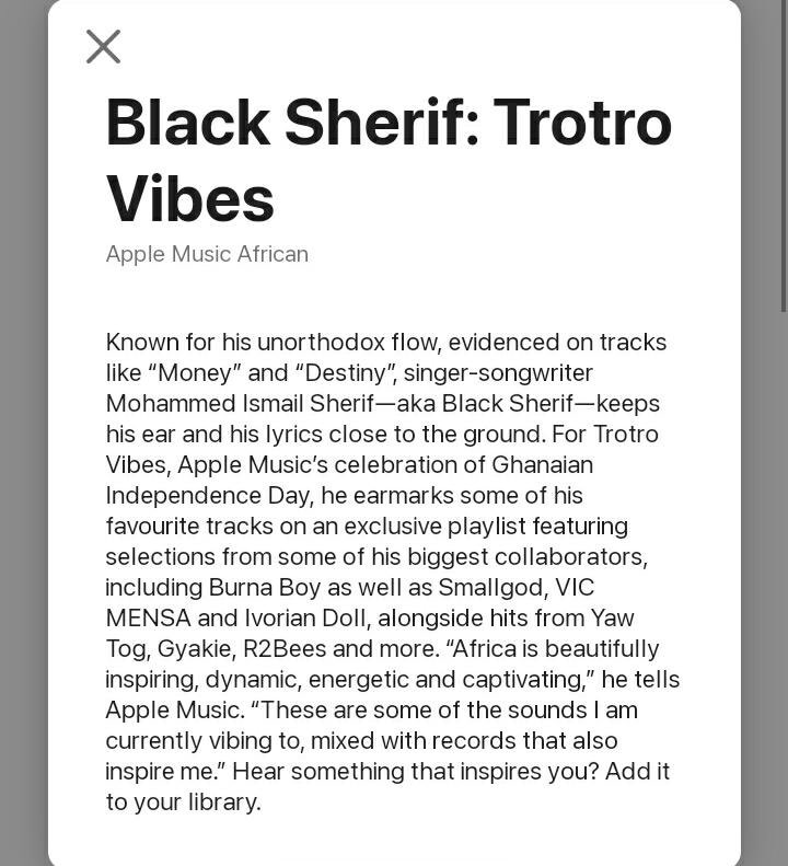 NanaG154's tweet photo. Just happy for my homeboy @JoeyLowso …
he was so shocked when he saw the feature on Black Sherif:Trotro Vibes curated by @blacksherif_ himself. 
Thank you , chairman.

Thanks @ChiNo_BadAzz ..still looking out for my boy.
May we all be great . https://t.co/hKTQVqGwn4
