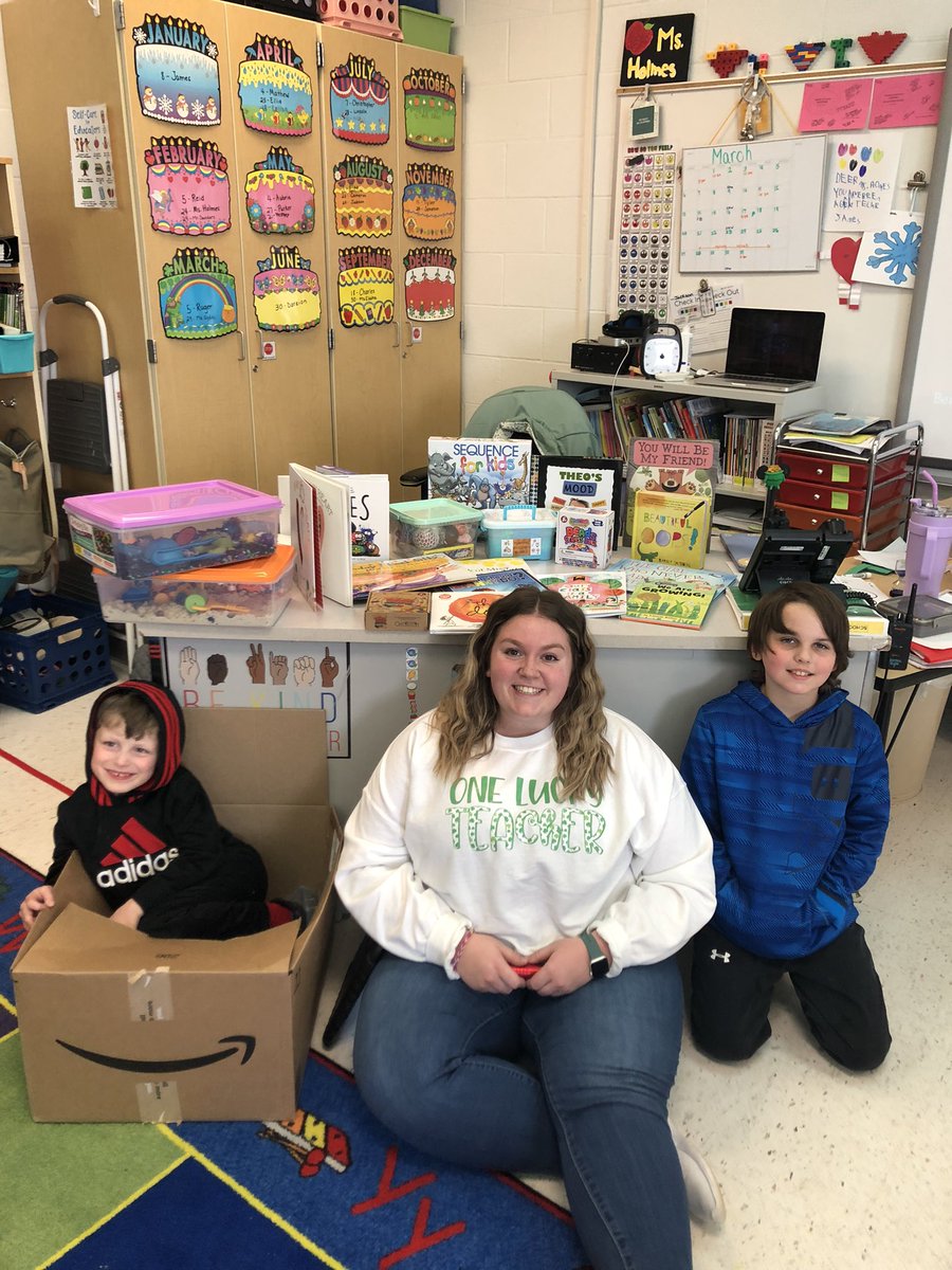 cedrjohnson's tweet photo. Congratulations to Ms. Paige Holmes. Her classroom wishlist was fulfilled by the Cottleville Firefighters Outreach. #CEStingrays. #cepride https://t.co/gCePgglZvg