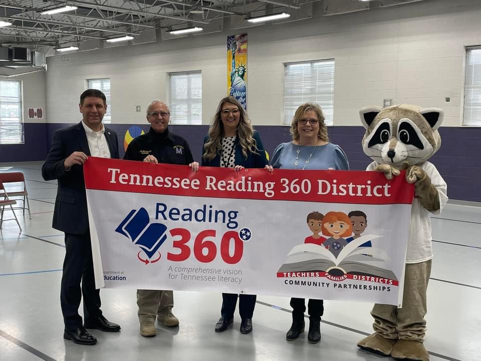 TuposLeadership's tweet photo. Milan was honored to be recognized by @TNedu as a Model Literacy District and a #Reading360 District. The students loved Riley. #SoundsFirst #ReadLikeRiley https://t.co/fzsQtGCz6y