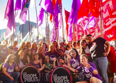 FrenteGyD's tweet photo. Las compañeras/es nos encontramos ayer en la calle en todo el país. Bajo nuestras banderas violetas y convencidas que nuestras luchas son compartidas, reclamamos por Tehuel, más y mejor ESI, el Cupo Laboral Travesti Trans y que la deuda es con nosotras/es. #8M #feminismo #Paramos https://t.co/GpLVDfh7uf