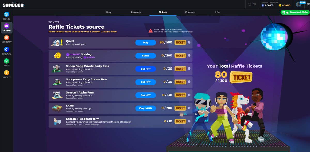 YoussefZourob's tweet photo. @TheSandboxGame I just participated in the daily #SandboxAlphaS2Contest for a chance to earn up to 1,000 $SAND! Starting March 9 -  Show your Raffle Tickets. Check out my screenshot below! 👇 #SandboxAlphaS2 https://t.co/inN0QVVits