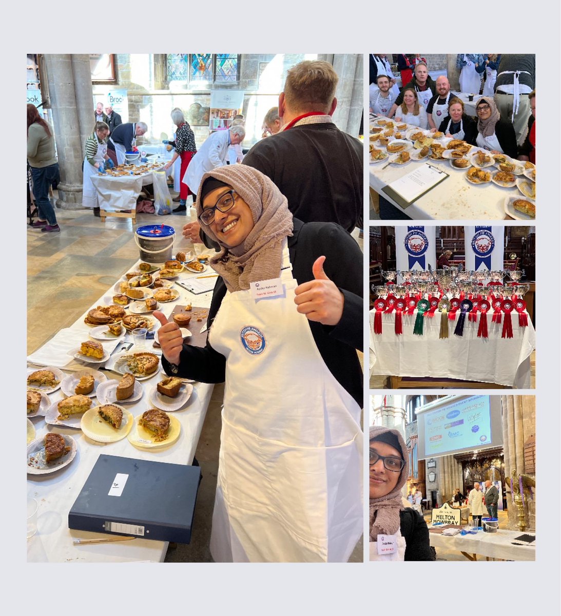 aysha1200's tweet photo. An absolute Melton bucket list item for me! Judging at the annual British Pie Awards. Loved it! #britishpieawards 
#JustCallMeLadyPi #ThereAreOtherVegOutsideOfButternutSquash https://t.co/BQtKNiY0bX